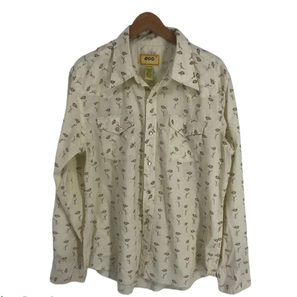 BDG western shirt badgers cowboy XL UO Pearl snap button down